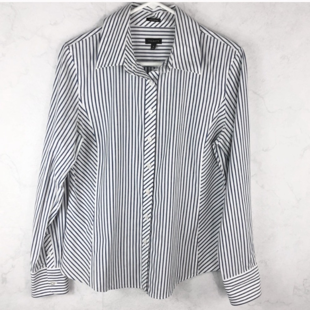 [Talbots] Stripe Button Down Shirt